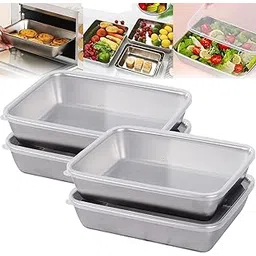 Kyraton Stainless Steel Food Storage Containers with Lids, Set of 4, Stackable-picture-29