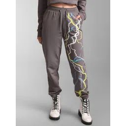 KZ07 By Kazo Men Abstract High-Rise Cotton Joggers-picture-39