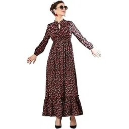 kzully | Dress for Women | Floral Maxi Dresses for Women | Long Sleeve | Beautiful Floral Patterns | Stylish and Elegant Dress | Western Dress-picture-28