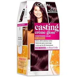 L Oréal Paris Casting Creme Gloss Hair Color - 316 Burgundy (87.5g+72ml)-picture-26