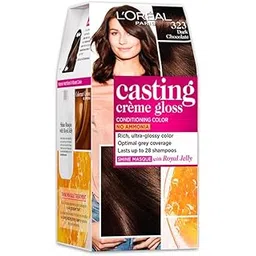 L Oréal Paris Casting Creme Gloss Hair Color - 323 Dark Chocolate (87.5g+72ml)-picture-17