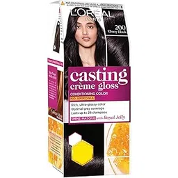 L Oréal Paris Casting Creme Gloss Small Pack Hair Colour Cream, 200 Ebony Black, 21g+ 24ml-picture-49