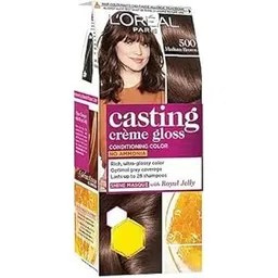 L Oréal Paris Casting Creme Gloss Small Pack Hair Colour Cream, 500 Medium Brown, 21g+ 24ml-picture-36