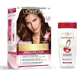 L Oréal Paris Excellence Creme Hair Color, 5.32 Caramel Brown, (72ml+100g) + Total Repair 5 Pro-Keratin + Ceramide Shampoo 82.5ml-picture-33