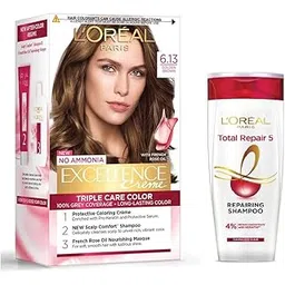 L Oréal Paris Excellence Creme Hair Color, 6.13 Golden Brown, (72ml+100g) + Total Repair 5 Pro-Keratin + Ceramide Shampoo 82.5ml-picture-37