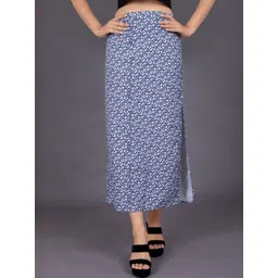 La Aimee Women Floral Printed Straight Side Slit Midi Skirt-picture-20