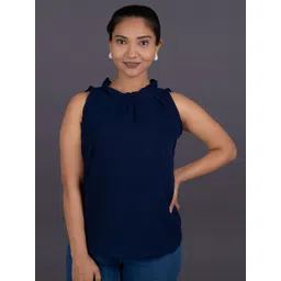 La Aimee Women Round Neck Georgette Top-picture-29