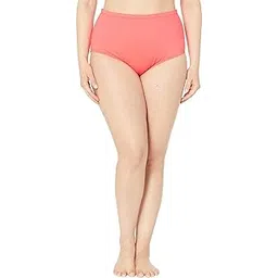 la blanca Women's Plus Size Island Goddess Solid High Rise Bikini Bottom-picture-23