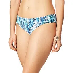 la blanca Women's Side Shirred Hipster Bikini Swimsuit Bottom, Poolside//Sketched Leaves, 8-picture-11