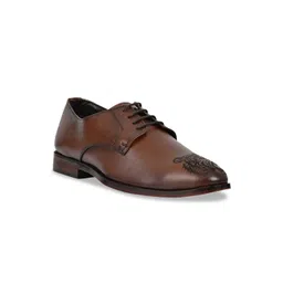 LA BOTTE Men Brown Printed Leather Formal Derbys-picture-32