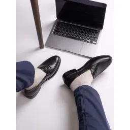 La Botte Men's Black Formal Loafers-picture-17