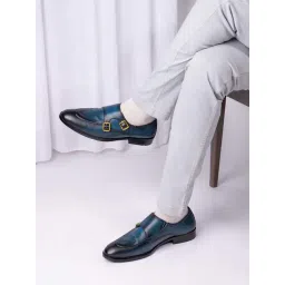 La Botte Men's Blue Monk Shoes-picture-46