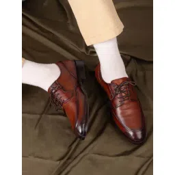 La Botte Men's Brown Derby Shoes-picture-39