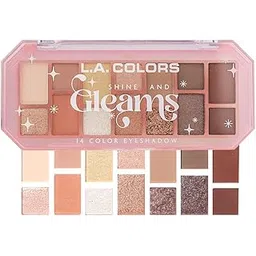 L.A. Colors 14-Color Eyeshadow Palette - Dreamy Eye Looks with Stunning Shine and Gleam, Includes Bold & Beautiful Shades for a Versatile, Long-Lasting, Vibrant Eye Makeup Look-picture-32