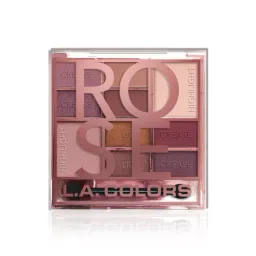 L.A. Colors 10 Color Eyeshadow Palette Rose - 20 gm-picture-35