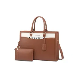 LA ELLORE Tan Color Block Medium Shoulder Bag-picture-26