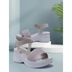 LA FASHUB Women Grey Woven Design Casual Wedge Sandals With Laser Cuts-picture-39