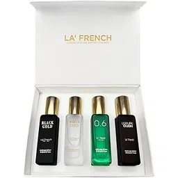 La French Classic Eau De Parfum Gift Set 4 x 20ml for Men | Luxure Oud, White Gold, Black Gold | Best Gift Hamper Set | Long Lasting Fragrance Scent | Perfume gift set for Men-image-30