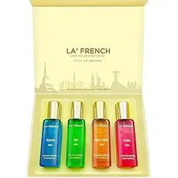 la' french La French Perfume Gift Set 4X20ml | with Paris New York Tokyo Rio | Luxury Perfume Gift Set | Spicy Fresh Long Lasting Fragrance Perfume For Men & Women-picture-14