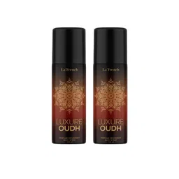 La French Luxure Oudh Set Of 2 Deodorant Body Spray-150ml Each-image-2