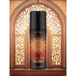 La French Men Set Of 2 Luxure Oudh & Black Leather Body Deodorant Spray - 150 ml Each-image-1