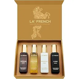 La French Oud Unisex Perfume Gift Set 4 x 20ml for Men & Women | with Adventure, Romance, Al Hisan, Oud Woody | Eau De Perfume-image-27