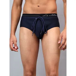 la intimo Atlantic Double waistband Swim Brief Solid Men Swim Bottom Blue Swimsuit-picture-16