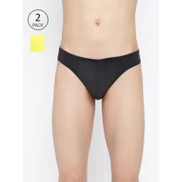 La Intimo Black & Yellow Comfort Fit Briefs - Pack Of 2-picture-44