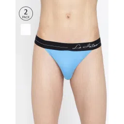 La Intimo Blue & White Comfort Fit Briefs - Pack Of 2-picture-43