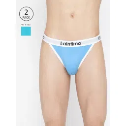La Intimo Blue Comfort Fit Briefs - Pack Of 2-picture-35