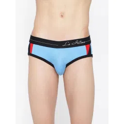 La Intimo Blue Comfort Fit Colour Block Briefs-picture-30