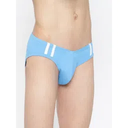 La Intimo Blue Comfort Fit Striped Briefs image 4