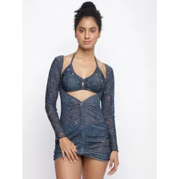 La Intimo Blue Kalpati Reef Bikini Bra, Panty Shrug-picture-39