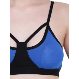 La Intimo Blue Non Wired Padded Sports Bra image 5