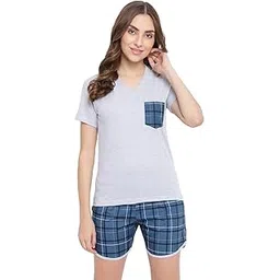la intimo Cute Checks Boxer Shorts & Grey T.-Shirt Set-picture-14