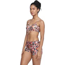 la intimo Kadmat V-Neck Tankini Top with Full Coverage Shorts Two Piece Tankini Set for Women Swimwear Beachwear-picture-28