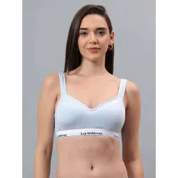 La Intimo Light Blue Comfort Fit Bra image 1
