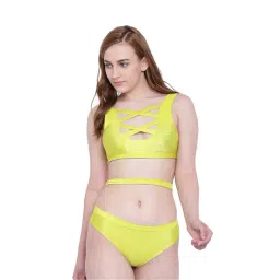 La Intimo Lime Green Beach Bold Bra & Bikini Panty-picture-17