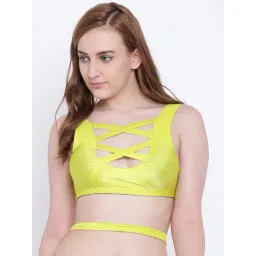 La Intimo Lime Green Beach Bold Plunge Bra-picture-26