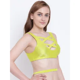La Intimo Lime Green Beach Bold Plunge Bra image 3