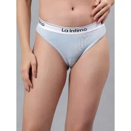 La Intimo Low Rise Women Thong Blue-picture-14
