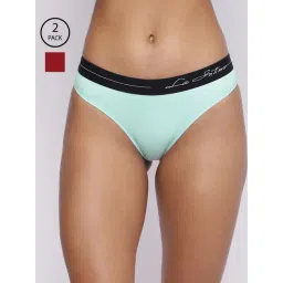La Intimo Maroon & Sea Green Comfort Fit Panties - Pack Of 2-picture-33