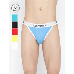 La Intimo Multicolored Comfort Fit Briefs - Pack Of 6-picture-33