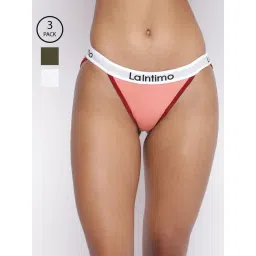 La Intimo Multicolored Comfort Fit Panties - Pack Of 3-picture-27