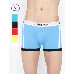 La Intimo Multicolored Comfort Fit Striped Trunks - Pack Of 6-picture-46