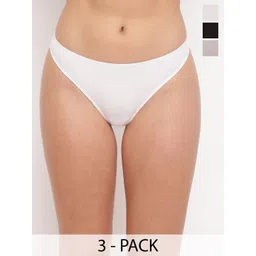 La Intimo Pack Of 3 Low-Rise Thongs Briefs LIPTH11C111-image-40