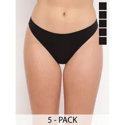 La Intimo Pack Of 5 Low-Rise Thongs Briefs LIPTH11E500-image-18