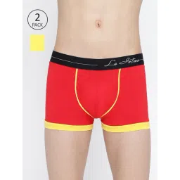 La Intimo Red & Yellow Comfort Fit Trunks - Pack Of 2-picture-48