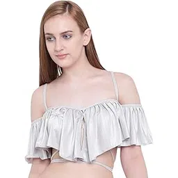 la intimo Ruffle Buffle Cold Shoulder Beachwear Bikini Bra for Women-picture-52