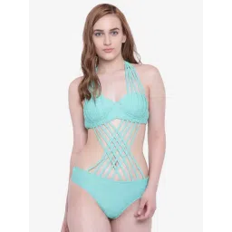 La Intimo Turquoise Printed Flirty Shower Monokini Swimsuit-picture-23